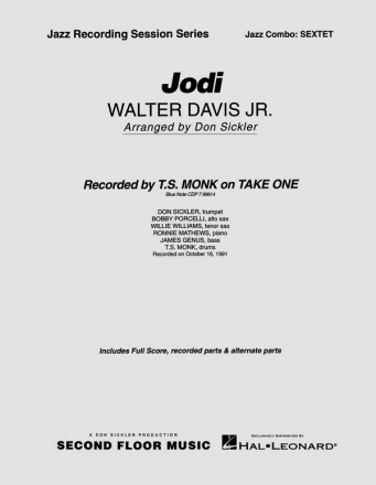 Walter Davis, Jr., Jodi Jazz Sextet Partitur + Stimmen