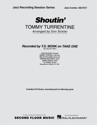 Tommy Turrentine, Shoutin' Jazz Sextet Partitur + Stimmen