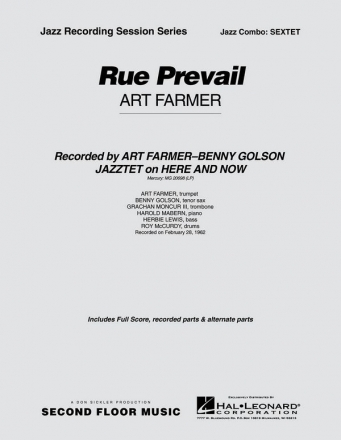 Art Farmer, Rue Prevail Jazz Sextet Partitur + Stimmen