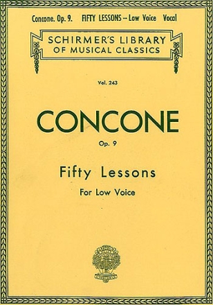 50 Lessons op.9 for low voice and piano