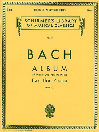Bach-Album for piano 21 favorite pieces