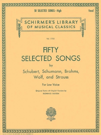 50 Selected Songs for low voice and piano