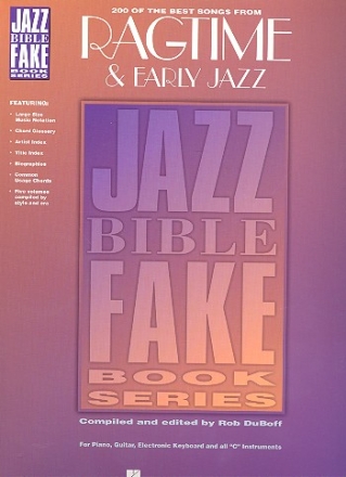 Ragtime and early Jazz Fake Book: for piano, guitar, keyb. and all C instruments