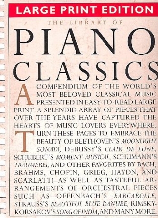 The Library of Piano Classics Large Print Edition