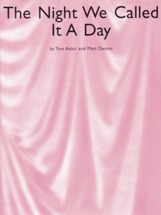 The Night We Called It a Day Klavier Buch
