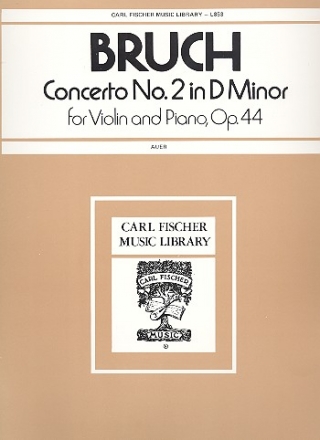 Concerto in d Minor no.2 op.44 for Violin and Orchestra for violin and piano