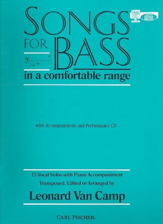 Songs for Bass in a comfortable Range (+CD) for bass and piano