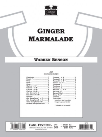 Warren Benson Ginger Marmalade Blasorchester Partitur