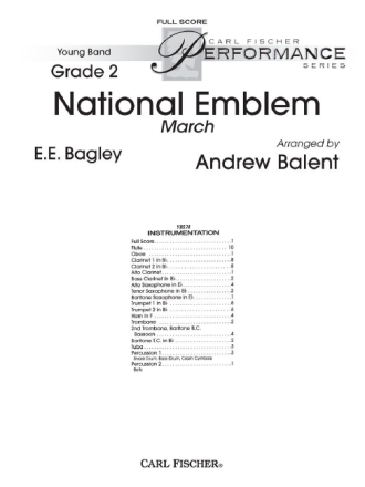Ed Bagley National Emblem (March) Blasorchester Partitur