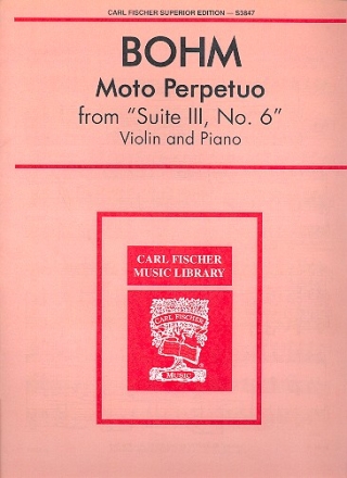 Moto perpetuo from Suite 3 No.6 for violin and piano