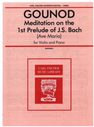 Meditation on the first prelude of J.S. Bach (Ave Maria) for violin and piano