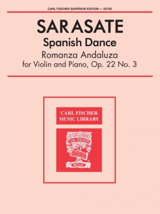 Pablo de Sarasate Spanish Dance Violine und Klavier Klavierauszug mit Solostimme