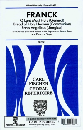 Cøsar Franck O Lord Most Holy (General), Bread Of Holy Heaven (Comm Chor Chorpartitur