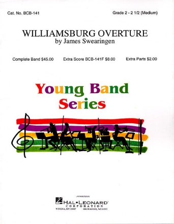 James Swearingen, Williamsburg Overture Concert Band Partitur + Stimmen