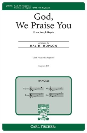 Franz Joseph Haydn God, We Praise You Chor und Keyboard Chorpartitur