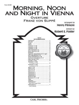 Franz Von Suppe Morning, Noon and Night in Vienna Blasorchester Partitur