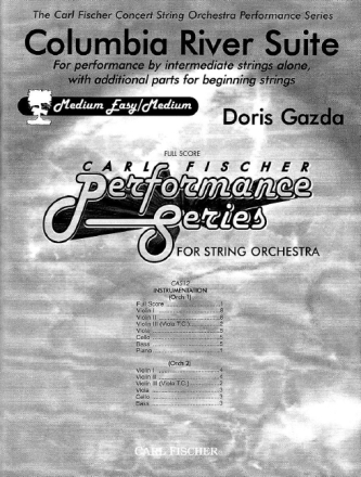 Doris Gazda Columbia River Suite Streichorchester Partitur