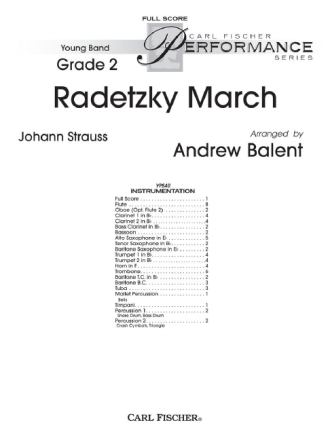 Johann Strauss Radetzky March Blasorchester Partitur