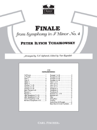 Pyotr Ilyich Tchaikovsky Finale Blasorchester Partitur