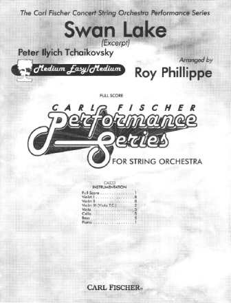 Pyotr Ilyich Tchaikovsky Swan Lake Streichorchester Partitur