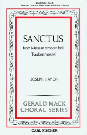 Johann Michael Haydn, Franz Joseph Haydn Sanctus Chor und Klavier Chorpartitur