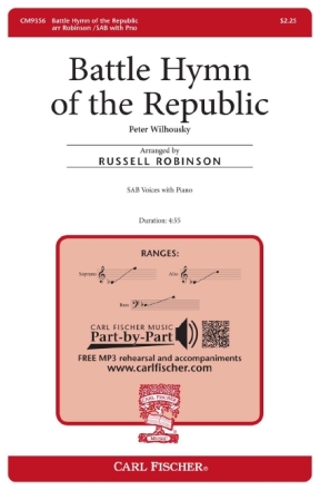 William Steffe Battle Hymn of the Republic Chor und Klavier Chorpartitur
