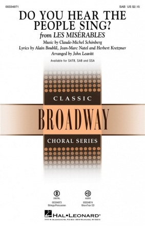 Alain Boublil, Do You Hear the People Sing? SAB Choral Score
