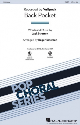 Roger Emerson, Back Pocket SATB Choral Score