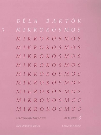 Mikrokosmos Band 3 (Nr.67-96) fr Klavier (pink) (en/fr/dt/un)