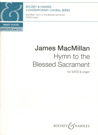 Hymn to the blessed Sacrament for mixed chorus and organ score