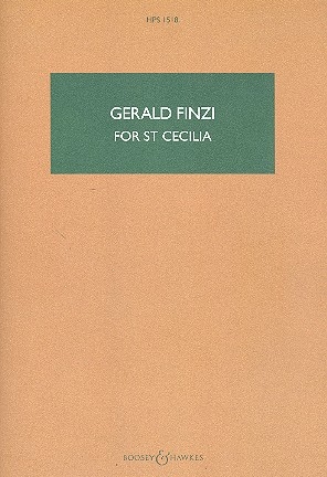 For St Cecilia op. 30 HPS 1518 fr Tenor, gemischter Chor (SATB) und Orchester Studienpartitur