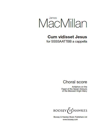 Cum vidisset Jesus for mixed chorus a cappella score