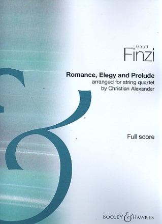 Romance, Elegy and Prelude for string quartet score