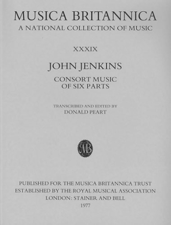 CONSORT MUSIC OF SIX PARTS PEART, DONALD, ED MUSICA BRITANNICA 39