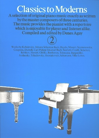 Classics to Moderns vol.2 for piano