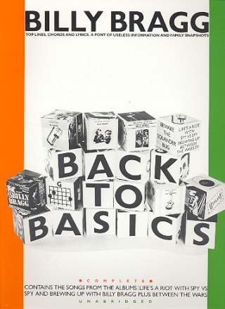 Billy Bragg: Back to Basics Songbook piano/vocal/guitar