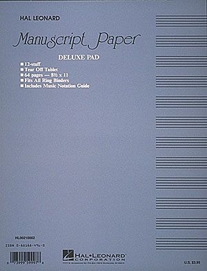 Manuscript Paper (Deluxe Pad)(Blue Cover)  Buch