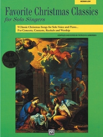 Favorite Christmas Classics (+CD) for medium-low voice and piano, flute ad lib