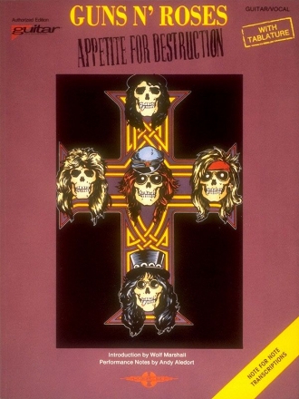 Guns n'Roses: Appetite for Destruction Songbook guitar/tab/vocal