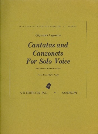 Cantatas and Canzonets for solo voice vol.1  for alto and bass voices