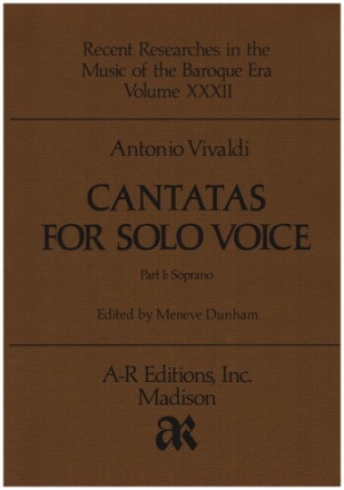 Cantatas for Solo Voice vol.1 for soprano and piano
