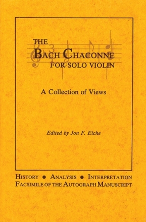 Eiche, Jon FBach Chaconne for Solo Violin Violin solo