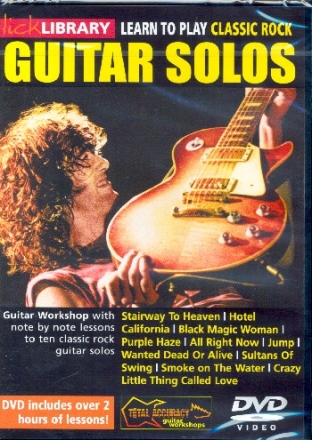 Guitar solos DVD-Video learn to play classic rock 10 classic solos clearly explained