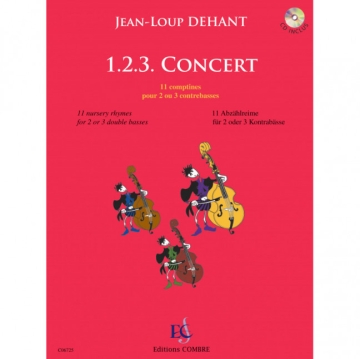 1.2.3. concert (+CD) pour 2 -3 contrebasses partition