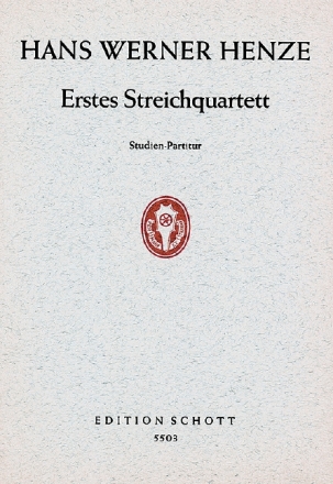 1. Streichquartett f�r Streichquartett Studienpartitur