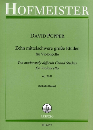 10 mittelschwere gro�e Et�den op76,2 f�r Violoncello