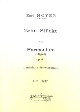 10 St�cke op.41 f�r Harmonium (Orgel)