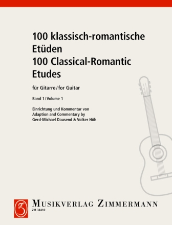 100 klassisch romantische Et�den Band 1 f�r Gitarre