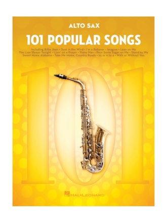 101 popular Songs: for alto saxophone