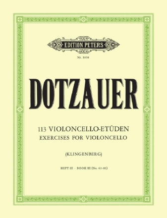 113 Et�den Band 3 (Nr.63-85) f�r Violoncello